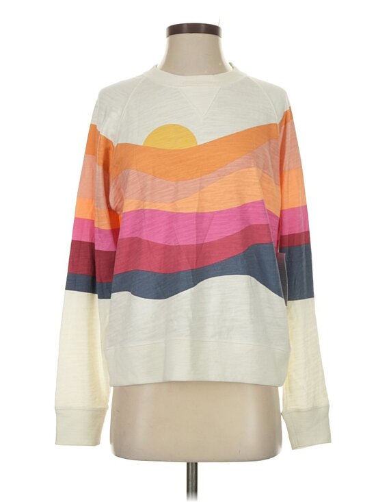 Faherty Sweaters - Faherty Sunwashed Slub Crewneck Sweater Soleil Sunset Waves